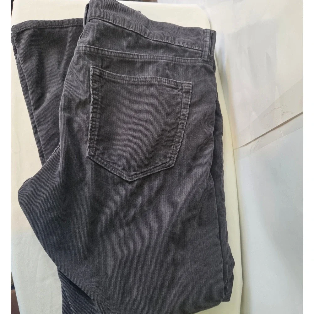 Banana Republic Mens Charcoal Gray Pima Cotton Corduroy Pants 36x30 Straight Leg